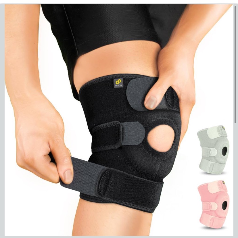Adjustable Black Knee Brace Support